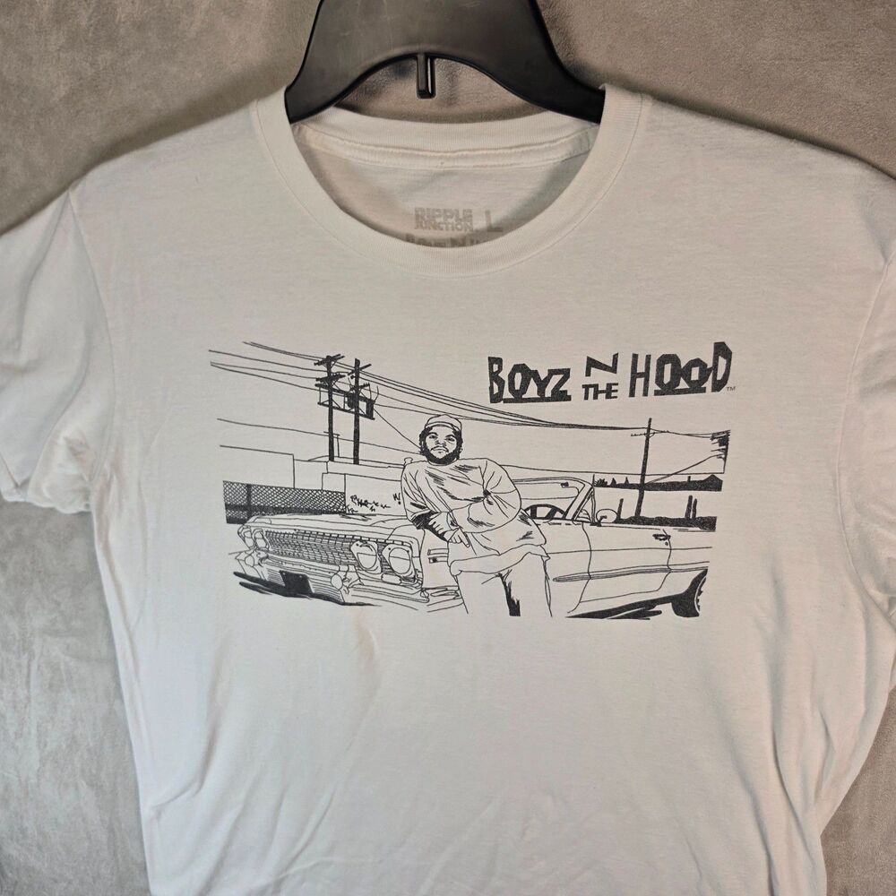 Ripple Junction Boyz N The Hood Graphic T-Shirt White Ice Cube Doughboy Lowrider